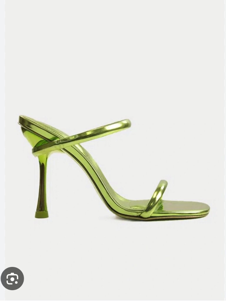 Simkhai Green Chrome Sandals "New"